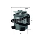 Фильтр топливный Mahle KLH44/22