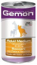 Влажный корм для собак Gemon Dog Medium Adult Chicen/turkey