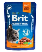 Вологий корм для кішок Brit Premium Salmon for Sterilised 100 г