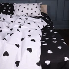 Простирадло MirSon Бязь 17-0669 Black and White Love 150 х 220 см (2200010179484)