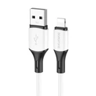 Кабель BOROFONE BX79 silicone charging for Lightning 2.4A/1m білий