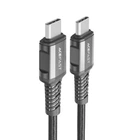 Кабель синхронизации и зарядки ACEFAST C1-09 USB-C to USB-C aluminum alloy audio/video transmission full-featured data cable Black
