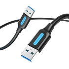 Кабель Vention USB 3.0 Type-A - Type-A 3 м 5 Гбит/с 2A Черный (CONBI)