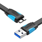 Кабель Vention USB 3.0 - Micro-B для HDD плоский 5 Гбит/с 0.25 м Черный (VAS-A12-B025)