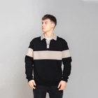 Джемпер Pobedov Dual с воротником черно-молочный XL BLkf4 244XLdfgdf