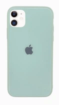 Чехол стеклянный Glass case для IPhone 11 (11) Marine бирюзовый