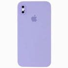 Чехол-накладка Silicone Full case camera SQUARE (квадратные) для IPhone Xs Max Lilac (30) сиреневый
