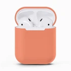 Чохол-накладка Silicone case Slim для AirPods Peach (08) персиковий
