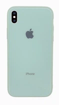Чехол стеклянный Glass case для IPhone Xs max (11) Marine бирюзовый