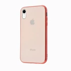 Чехол стеклянный Glass case для IPhone Xr (02) Rose gold розовый