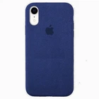 Чехол Alcantara Алькантара для iPhone Xr (05) Dark blue темно синий