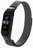 Ремешок Миланская петля (Milanese Loop) для Xiaomi Mi Band 3/4 (02) Black черный