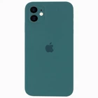 Чехол-накладка Silicone Full case camera SQUARE (квадратные) для IPhone 11 Pine green (41) зеленый