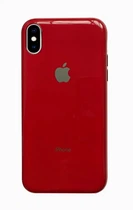 Чохол Silicone Glass Case для iPhone X/Xs (04) Red червоний