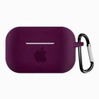 Чехол для AirPods Pro Logo Silicone case с карабином (33) Marsala марсала