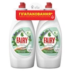 Средство для ручного мытья посуды Fairy Нежные руки Чайное дерево и Мята 2 х 900 мл (8700216759649/8006530210850) (341636)