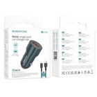 Автомобільний Зарядний Пристрій Borofone BZ19A Wisdom QC3.0 18W Micro Сапфірово-синій