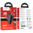 Мережевий Зарядний Пристрій Hoco CS21A 1USB QC 18W+USB to Type-C Чорний