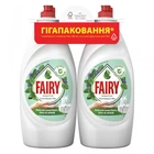 Средство для ручного мытья посуды Fairy Sensitive Чайное дерево и Мята 2 х 900 мл (8700216759649/8006530210850) (12373)