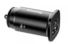 Автомобільний Зарядний Пристрій 1USB+1Type-C Baseus Square QC (CCALL-AS01) Black