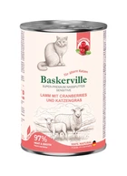 Вологий корм для кішок Baskerville Sensitive Lamm Mit Preiselbeeren Ягня з журавлиною та котячою м'ятою 400 г