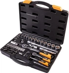 Набір інструментів Mastertool PROFI ¼"&½" 72 шт 4-13 мм 10-27 мм CrV50BV30 протиударний кейс 78-5072-PF