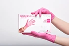 Рукавиці нітрилові рожеві Fingers Pink, 100шт., Ceros, розмір XS