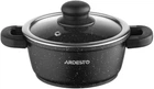 Каструля зі скляною кришкою Ardesto Gemini Anzio, 1.2л, алюміній, чорний (AR2412GE)
