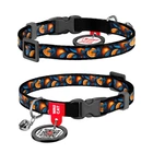 Нашийник для котів WAUDOG Nylon Апельсини XS 20–30 см ширина 10 мм з QR-паспортом пластиковий фастекс 279-4054