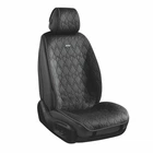 Преміум накидки для передніх сидінь CarLife Racer, black 2шт SC20102