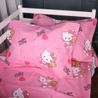 Простынь MirSon Бязь 17-0903 Kitty Sweet Hearts 150х220 см (2200012398814)