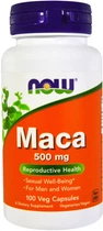 Натуральна добавка Now Foods Maca Перуанська 500 мг Гелеві капсули