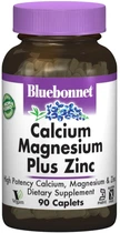 Кальций + Магний + Цинк Bluebonnet Nutrition 90 капсул (743715006980)