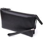 Чоловічий шкіряний клатч для карток купюр та документів Vintage bg230fash35 Чорний