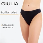 Труси бразиліана безшовні Giulia BRASILIAN BRIEFS S/M Black, базова білизна