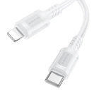 Кабель синхронизации Borofone BX111 PD27W/3A Type-C to Lightning 1 м White (35624_3462263)