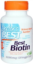 Витамин B7 Doctor's Best Биотин 10000 мкг 120 гелевых капсул (753950003736)
