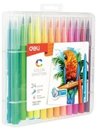 Фломастери-пензлики 24кол Color Emotion бл/пак PP Deli