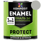 Эмаль антикоррозийная 3 в 1 Kompozit PROTECT серебристый 0,65 кг