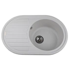 Мийка для кухні GLOBUS LUX граніт Ohara 770x500мм овальна врізна без сифону сіра 000022415