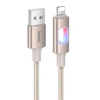 Дата кабель HOCO U144 New USB to Lightning 2.4A (1.2m) (Gold) (243464)