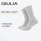 Мужские высокие спортивные носки Giulia MS3 TERRY SPORT 006 39/41 Grey-silver melange всесезонные для тренировок Джулия