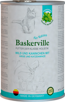 Влажный корм для кошек Baskerville Holistic Wild und Kaninchen Оленина с кроликом 400 г