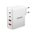 Сетевое зарядное устройство Essager 100W GaN 4 Travel Charger 2 Type-C + 2 Type-A White (ES-CD37)