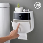 Тримач для туалетного паперу клейкий MBM HOME BP-16 WHITE/BLACK білий/чорний