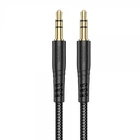 Аудіокабель HOCO UPA24 3.5mm male to 3.5mm male, nylon braid, 1m, Black (6931474789136) (15333)