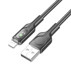 Кабель USB Hoco U120, USB to Lightning, 2.4А, 1.2m, черный