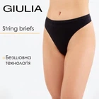 Стринги Giulia STRING BRIEFS L/XL Black, повседневное бесшовное бельё