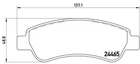 Комплект гальмівних колодок OPEL MOVANO, FIAT DUCATO, PEUGEOT BOXER, BREMBO (P61091)