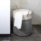 Кошик для зберігання з ручками MBM HOME TH-14 GRAY/WHITE сіро-білий